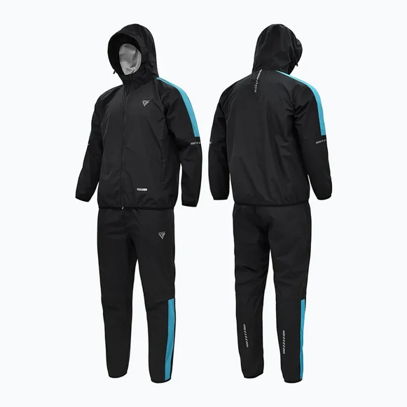 Damski sauna suit RDX H1 - Wielkość: L, Kolor: Jasnoniebieski
