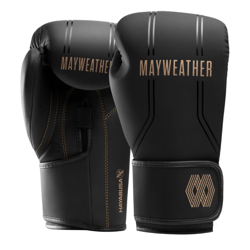 Mănuși de box HAYABUSA Mayweather Contender – negru/auriu - Greutatea mănușilor în Oz: 16oz
