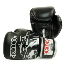 YOKKAO Original Silver Boxing Gloves – Absolute Black