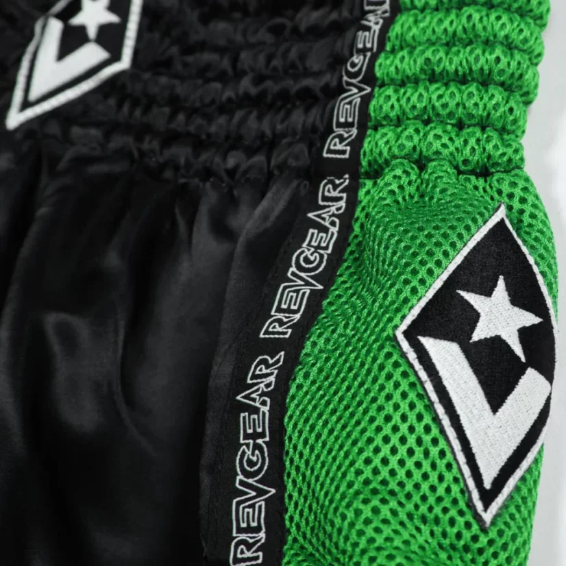 Pantaloni scurti Muay Thai pentru copii REVGEAR Ranked - verde