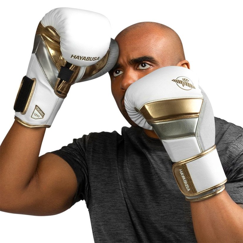 Mănuși box Hayabusa T3 - alb/auriu - Greutatea mănușilor în Oz: 16oz