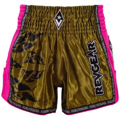 Muay Thai rövidnadrág REVGEAR Legends Spirit - arany/rózsaszín