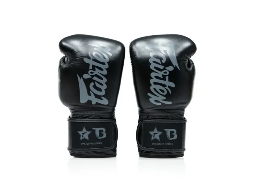 Boxerské rukavice Fairtex FXB BG V2 - černá/šedá