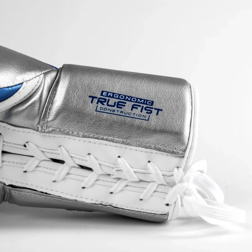Rival RS100 Professional Sparring Boxing Gloves - Blue/Silver