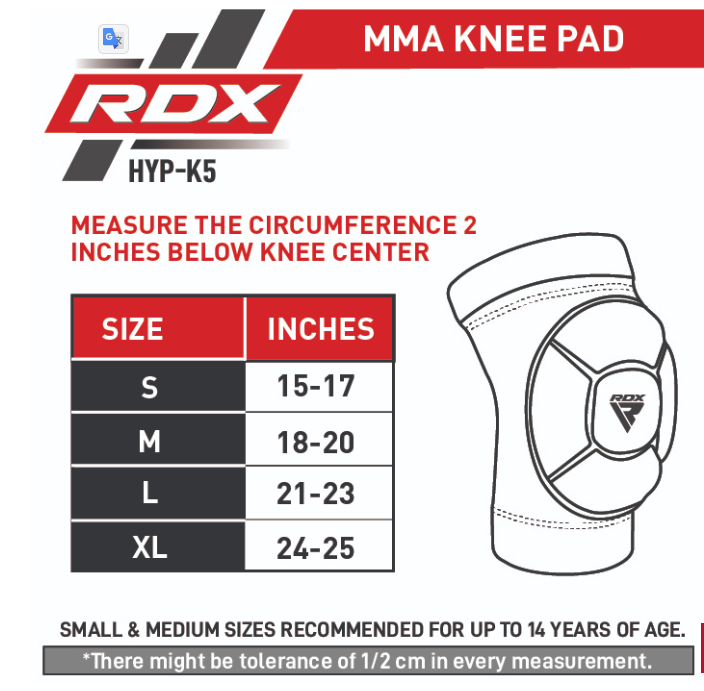 Chrániče kolen MMA RDX K5