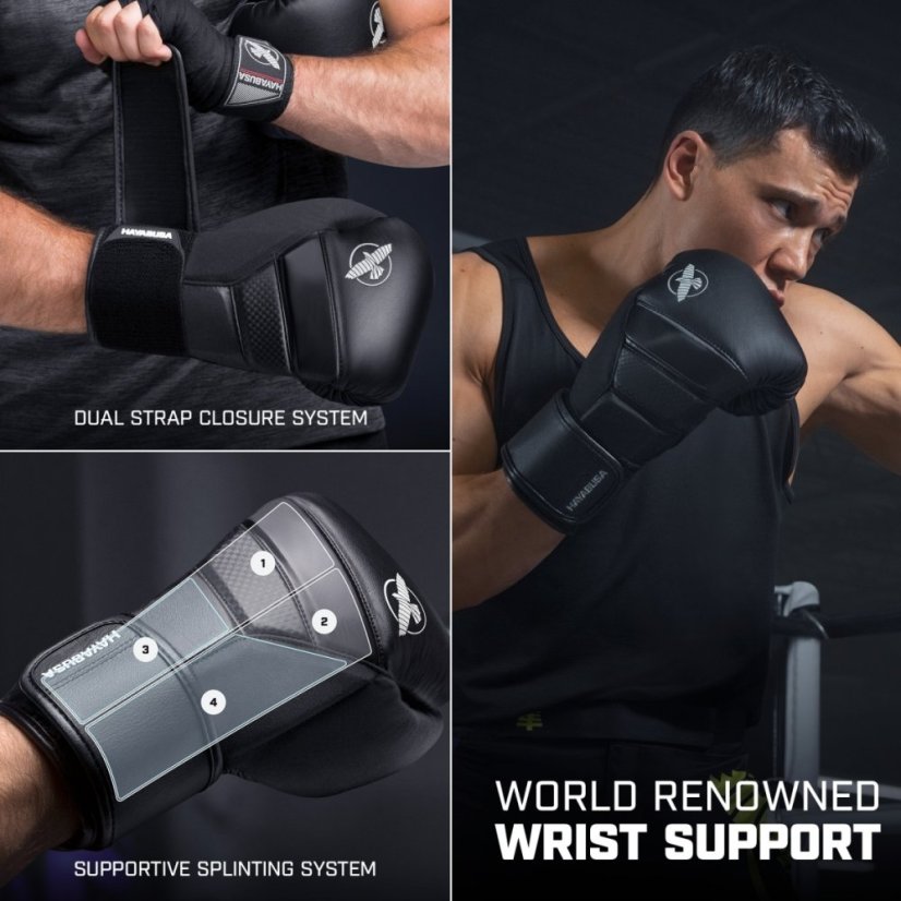 Hayabusa T3 boxkesztyű – fekete/piros