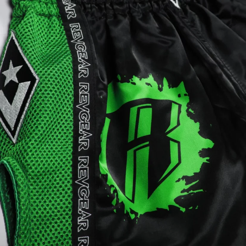 Pantaloni scurti Muay Thai pentru copii REVGEAR Ranked - verde