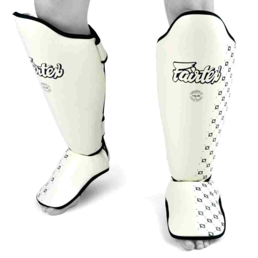 Fairtex tibiere SP5 - albă - Mărime: S