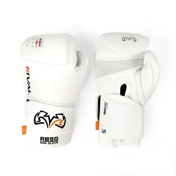 Bag gloves RIVAL RB50 Intelli Shock Compact - white