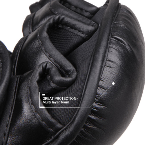 MMA sparingové rukavice REVGEAR Pinnacle P4 - černá/šedá - Velikost: L