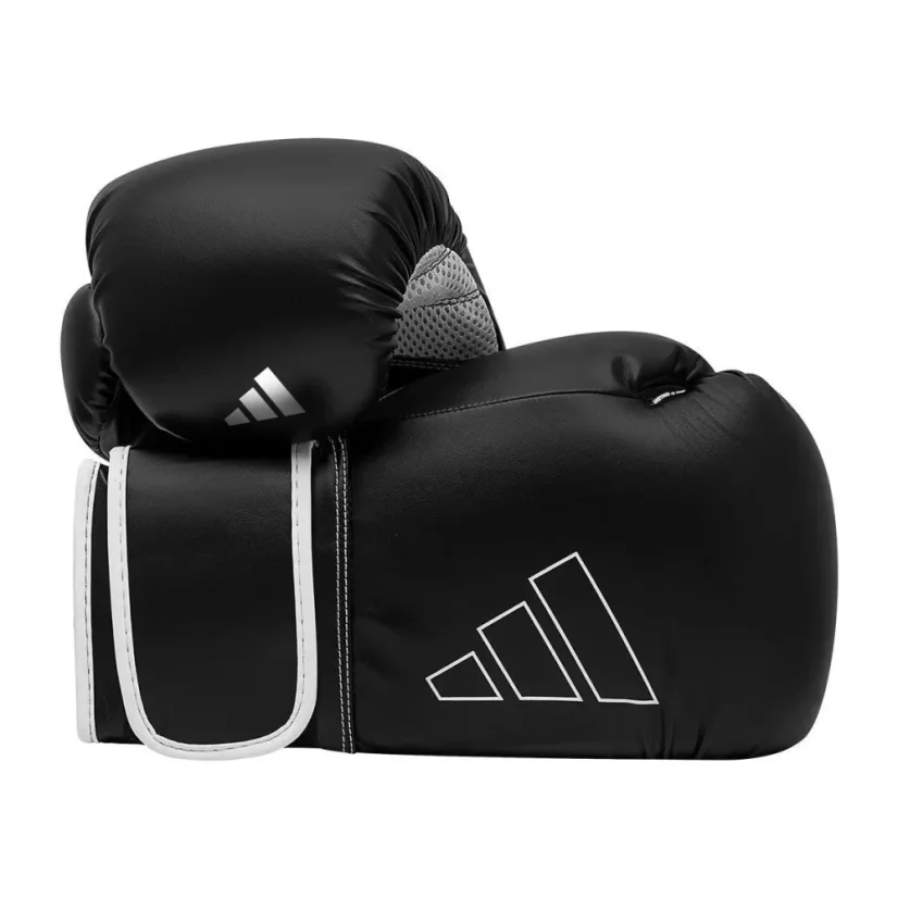 Adidas Hybrid 80 Boxing Gloves – Black/White - Weight of gloves: 16oz