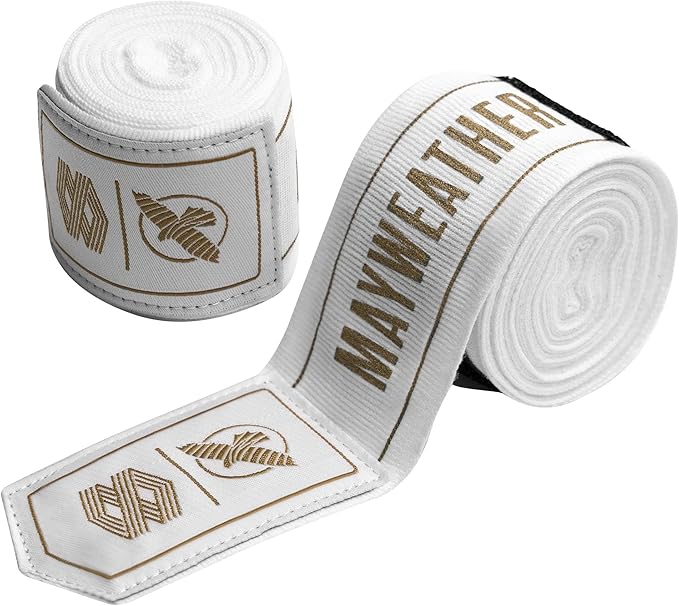 Boxerské bandáže Hayabusa Mayweather - 180" Stretch - Barva: Bílá