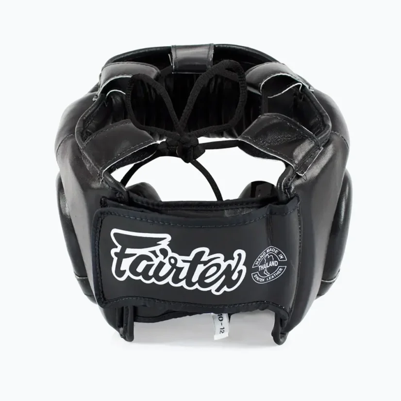 Fairtex HGK15 dziecięcy kask bokserski do Muay Thai – czarny - Wielkość: 8-10Y