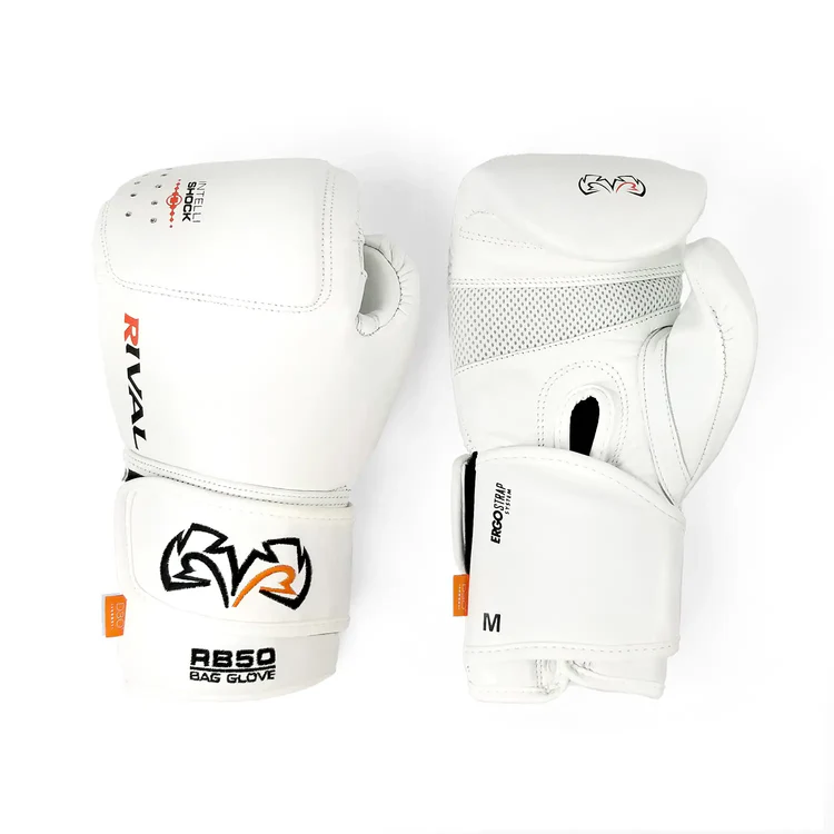 Bag gloves RIVAL RB50 Intelli Shock Compact - White