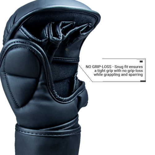 MMA rukavice REVGEAR Premier Deluxe - čierná - Veľkosť: S