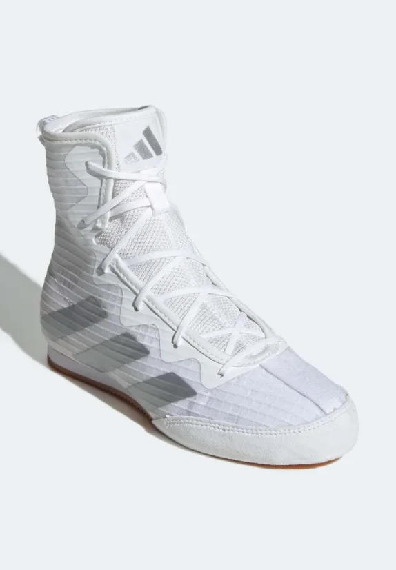 Adidas Box Hog 4 boxerské topánky – biela/strieborná