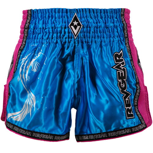 Muay Thai shorts REVGEAR Legends Koi - blue/pink