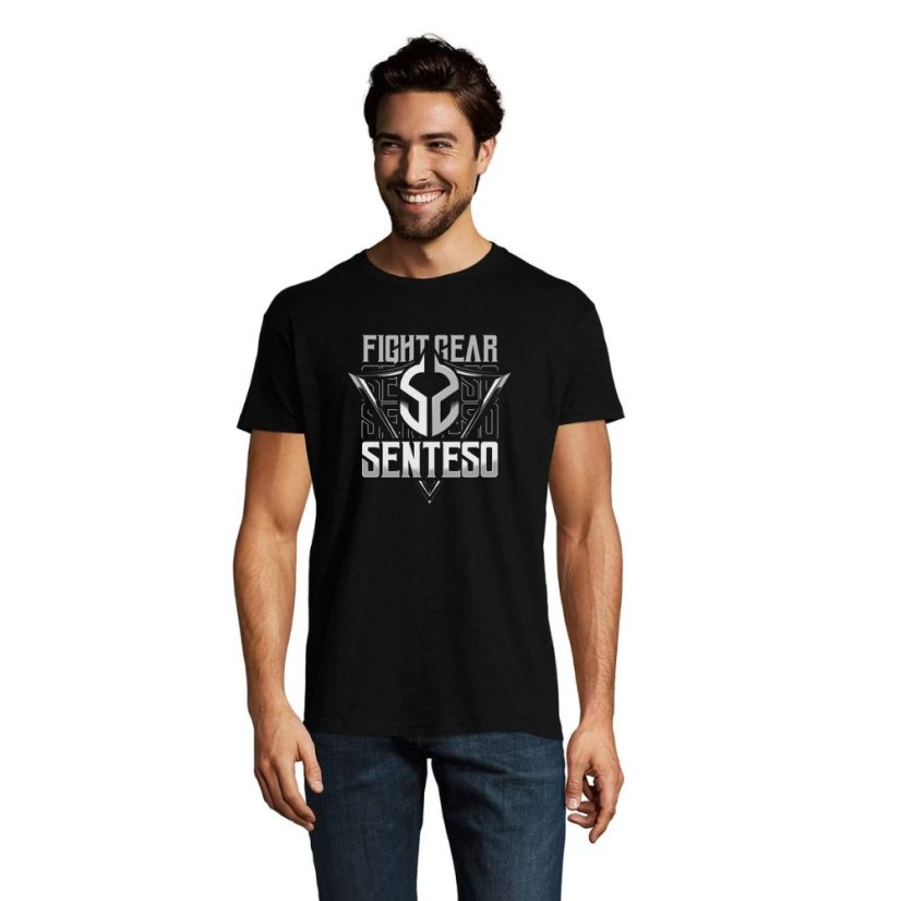 Men's T-shirt Senteso - Size: S, Color: Black