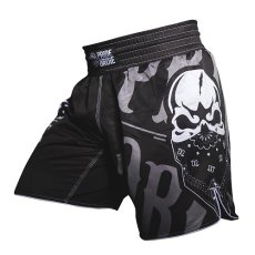 Pantaloni scurți de MMA PRiDEorDiE Reckless Black and White