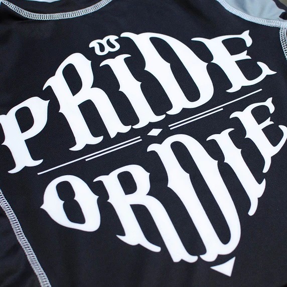 PRiDEorDiE Reckless Black and White Rashguard