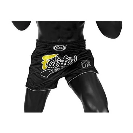 Fairtex BS1708 Black spodenki Muay Thai - Wielkość: L