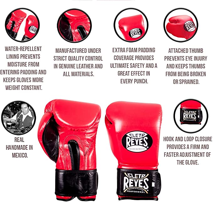 Boxing gloves Cleto Reyes Extra Padding - red