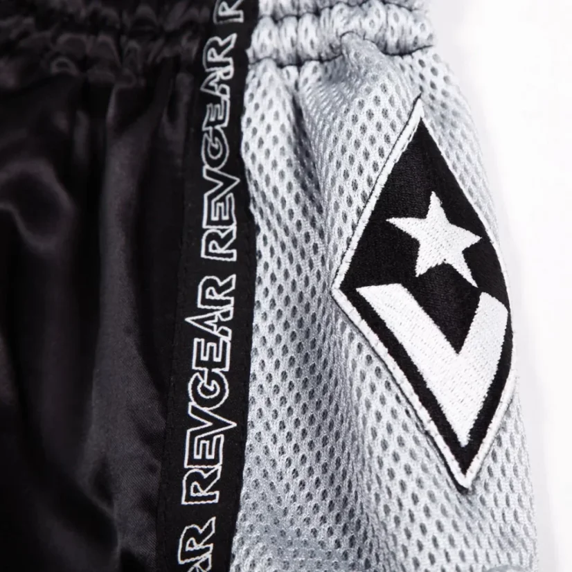 Gyermek Muay Thai rövidnadrág REVGEAR Ranked - szürke - Méret: Youth L