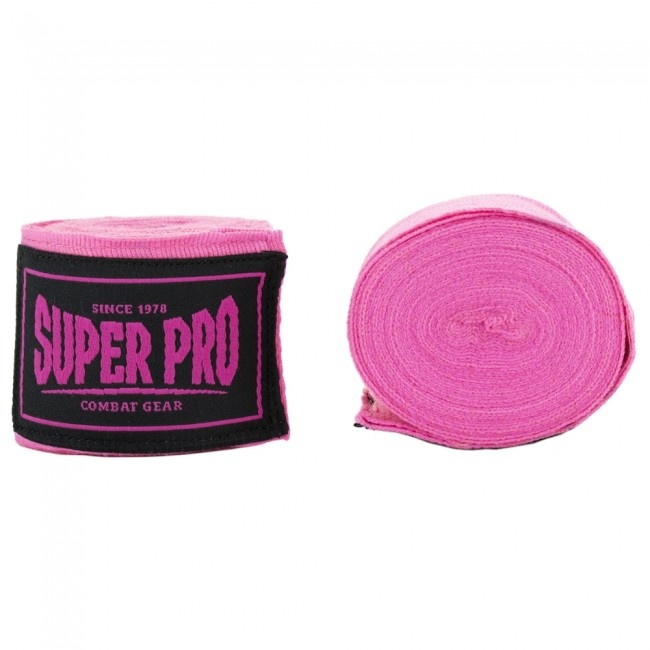Boxing bandages SUPER PRO COMBAT GEAR - Color: Pink
