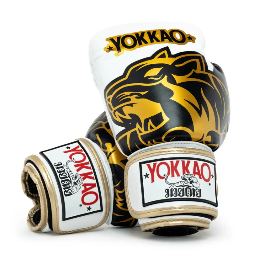 YOKKAO Original Gold rękawice bokserskie – Absolute white