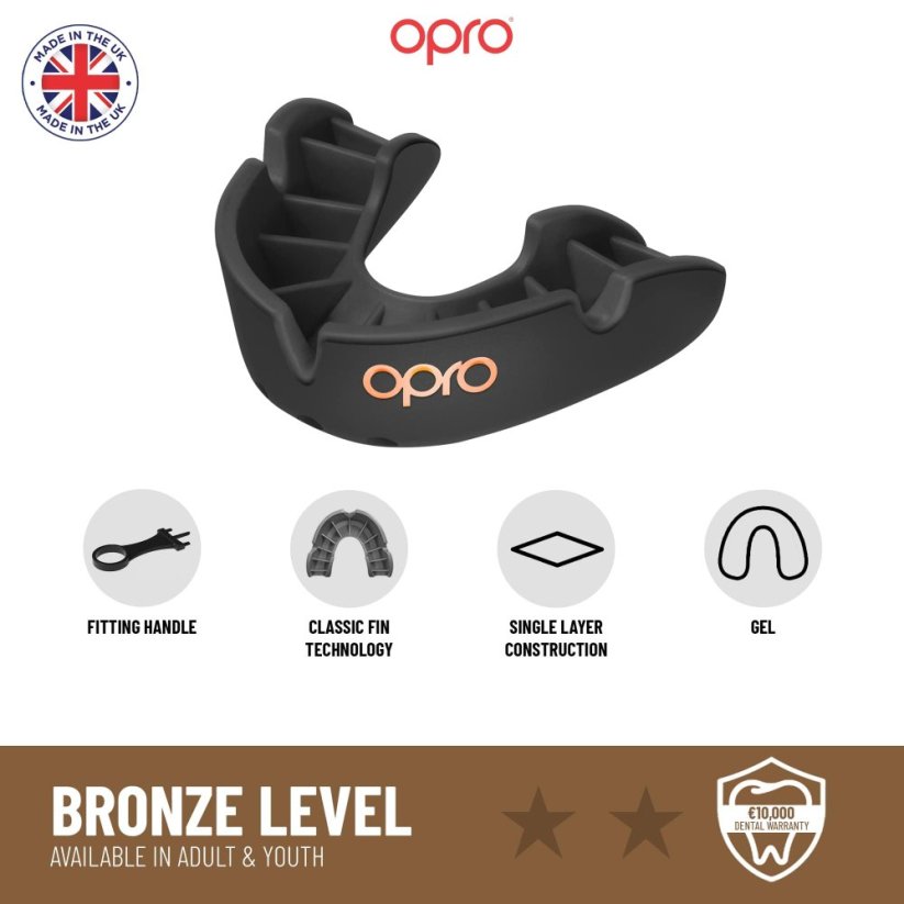 Opro Bronze UFC Senior mouth guard - red