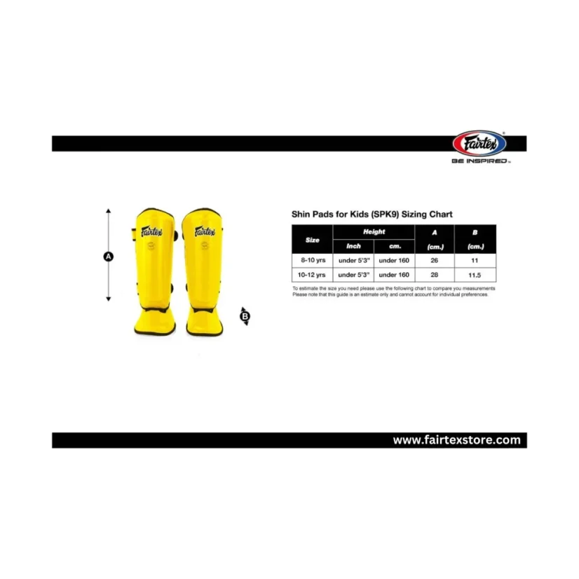 Fairtex SPK9 dziecięce ochraniacze piszczeli do Muay Thai – czarne - Wielkość: 10-12Y