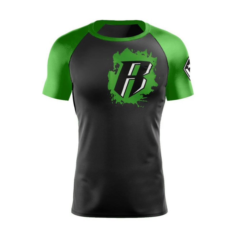 Detský Rashguard REVGEAR s krátkym rukávom - zelená - Veľkosť: Youth M