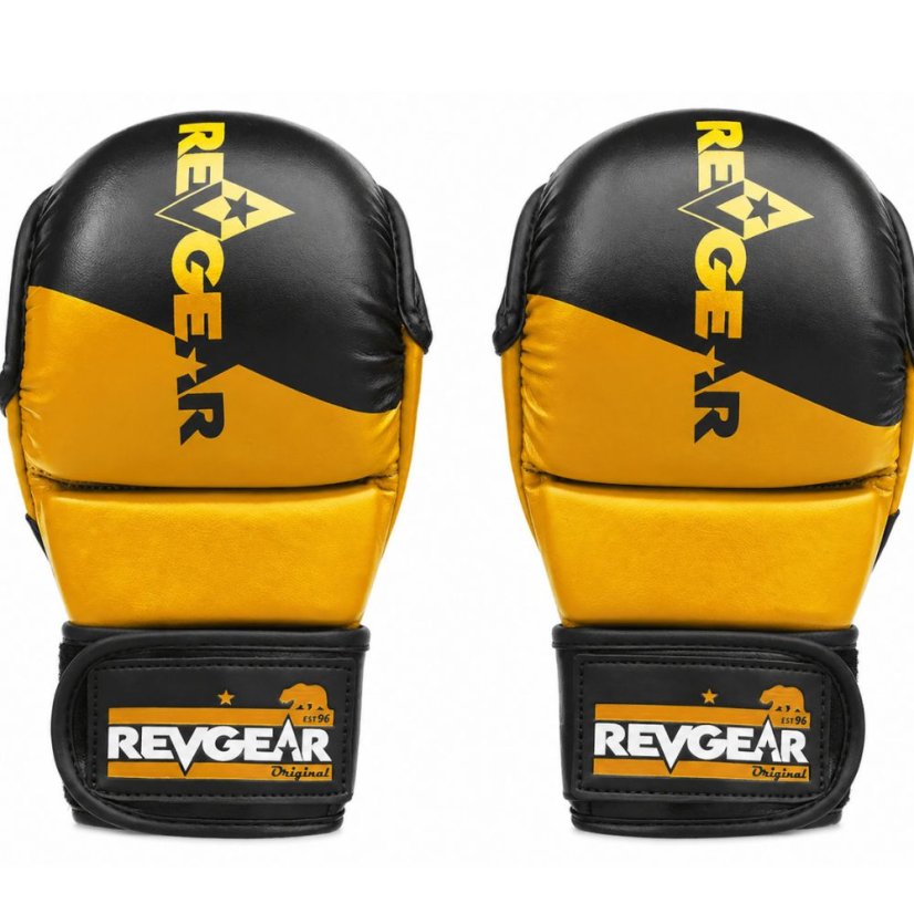 MMA sparingové rukavice REVGEAR Pinnacle P4 - čierna/zlatá