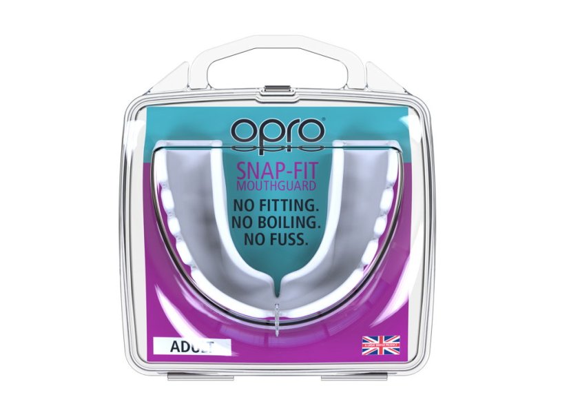 Chránič zubov Opro Snap Fit Senior - biela