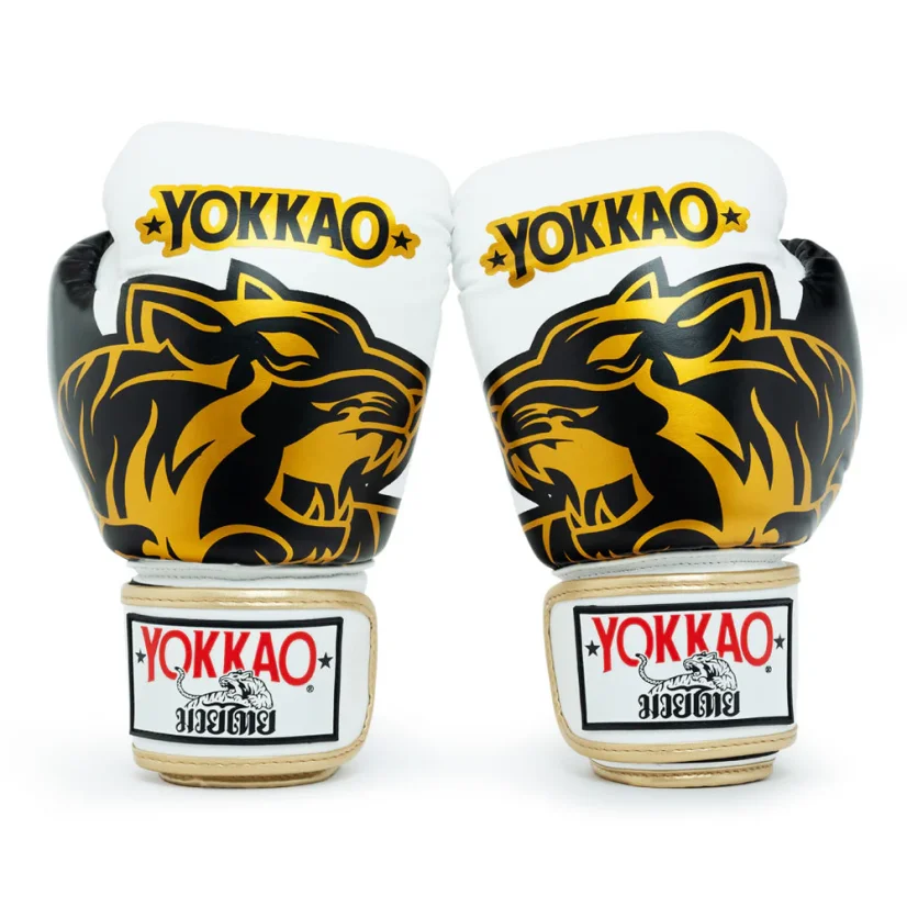 YOKKAO Original Gold rękawice bokserskie – Absolute white