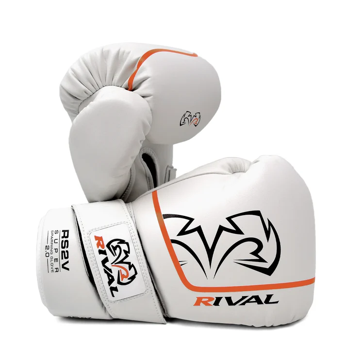 Boxing gloves RIVAL RS2V 2.0 Super - white - Weight of gloves: 12oz