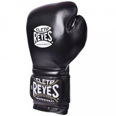 Cleto Reyes Velcro boxing gloves - black/silver