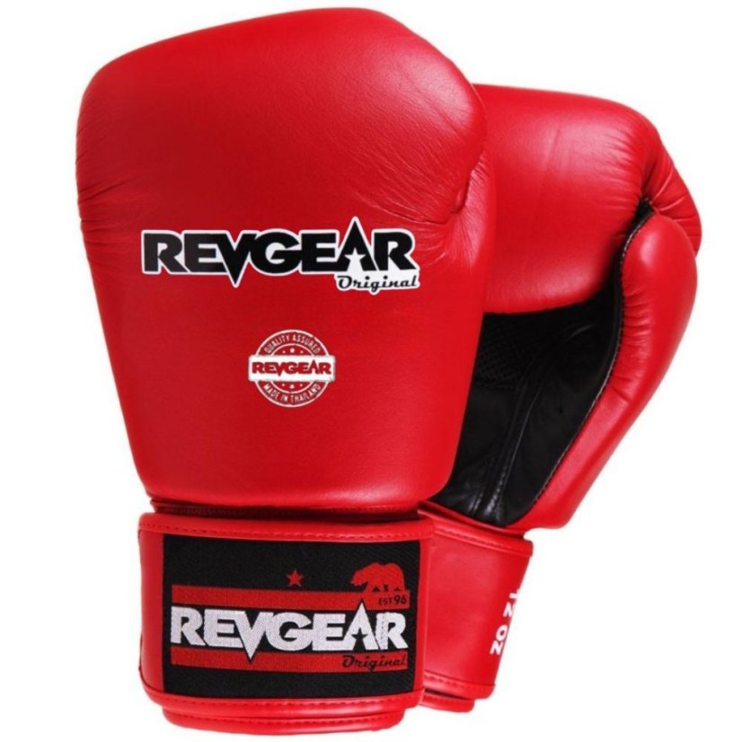 Boxerské rukavice RevGear Original Thai - červené - Váha rukavic: 12oz