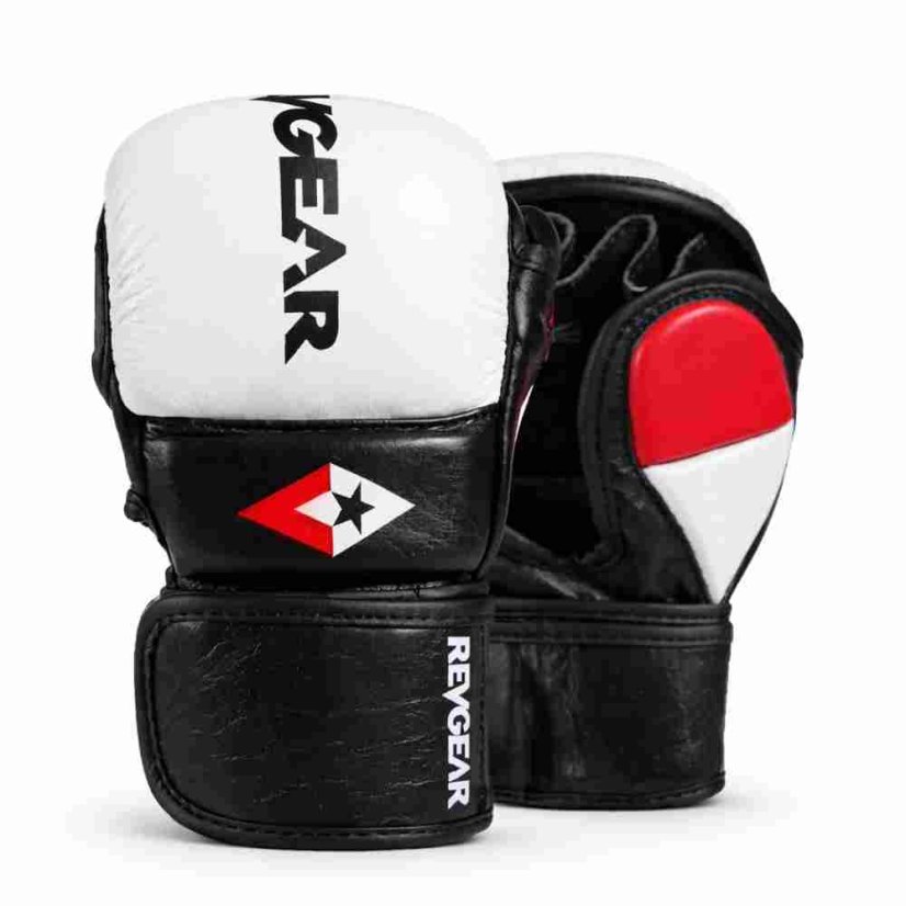 Mănuși de antrenament și sparring MMA REVGEAR Pro Series MS1 - albe - Mărime: 2XL
