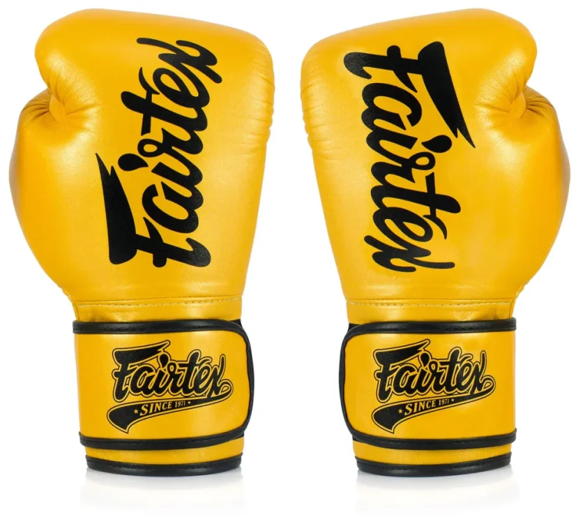Fairtex BGV18 Super Sparring Boxing Gloves – Gold - Weight of gloves: 18oz