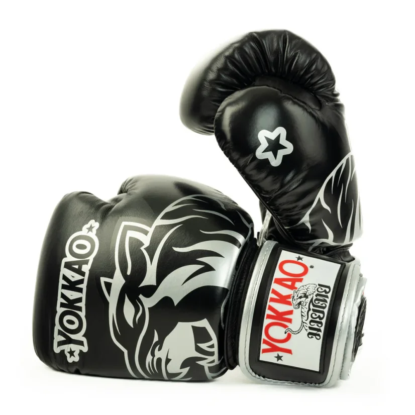 YOKKAO Original Silver rękawice bokserskie – Absolute black