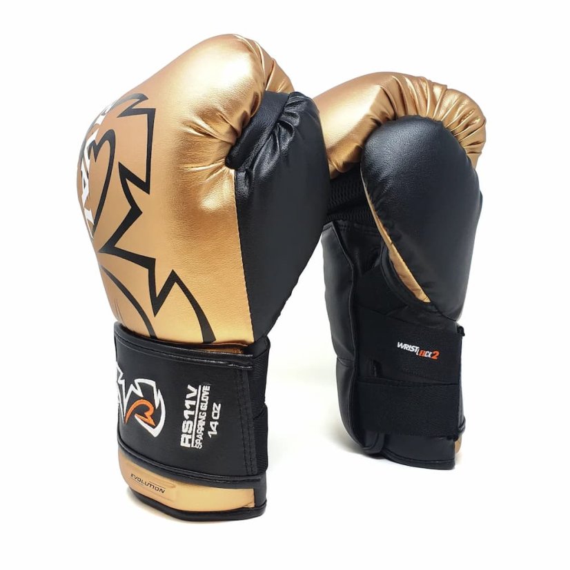 Boxerské sparingové rukavice RIVAL RS11V Evolution - zlatá - Váha rukavic v Oz: 18oz