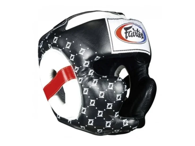 Fairtex HG10  Super Sparring Kask bokserski – czarny/biały - Wielkość: L