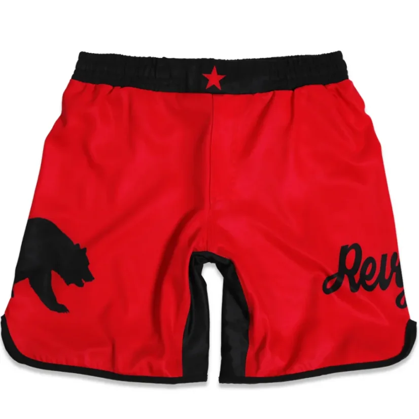 MMA šortky REVGEAR Grizzly – červené - Velikost: L