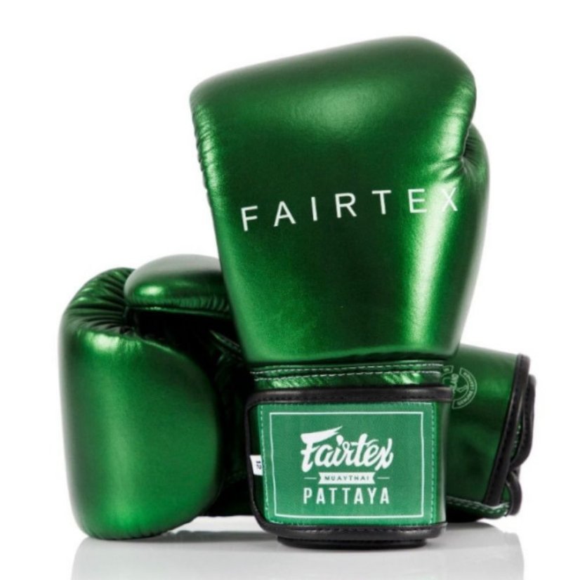 Fairtex BGV22 Metallic rękawice bokserskie – zielone - Waga rękawic w Oz: 12oz