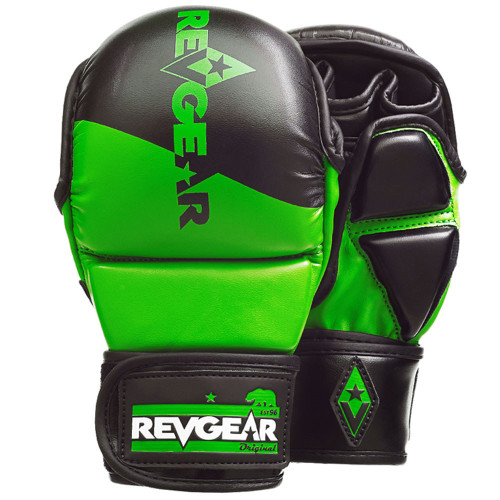 MMA sparring kesztyű REVGEAR Pinnacle P4 - fekete/lime - Méret: XL