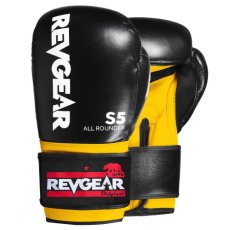 Mănuși de box REVGEAR S5 All Rounder - negru/galben