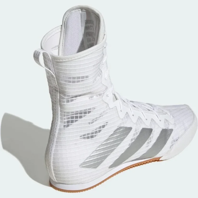 Adidas Box Hog 4 boxerské topánky – biela/strieborná