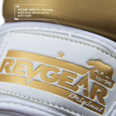 MMA sparring kesztyű REVGEAR Pinnacle P4 - fehér/arany