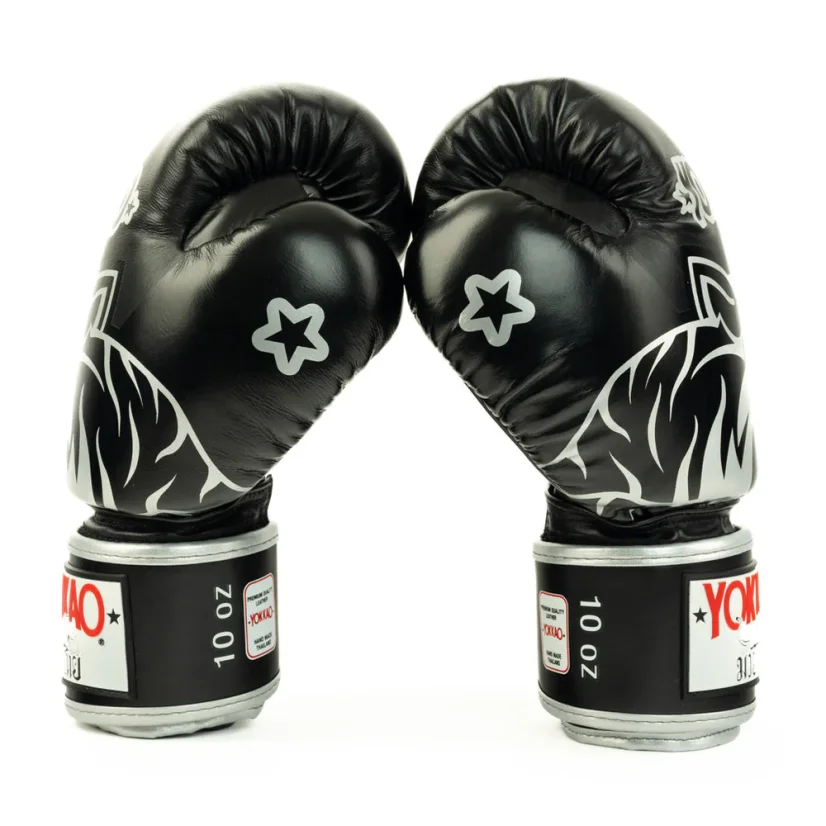 YOKKAO Original Silver rękawice bokserskie – Absolute black